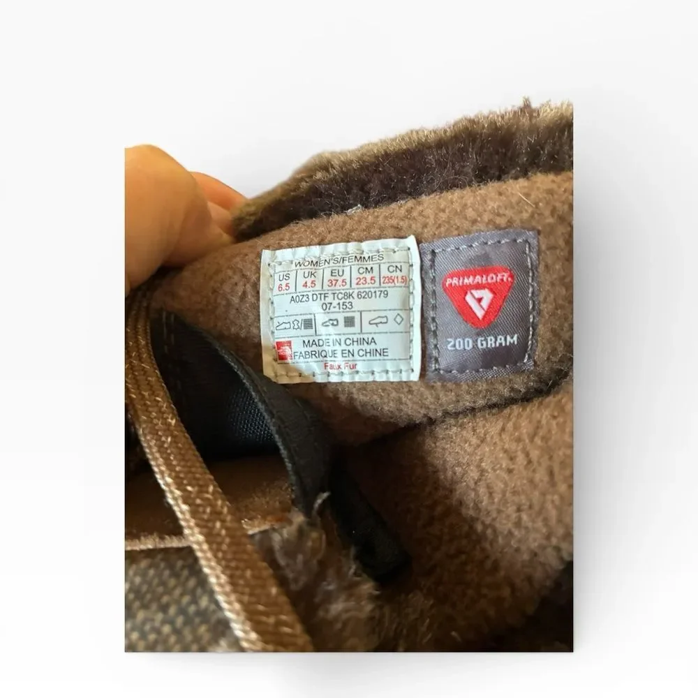 The North Face Brown and Tan Winter Boots